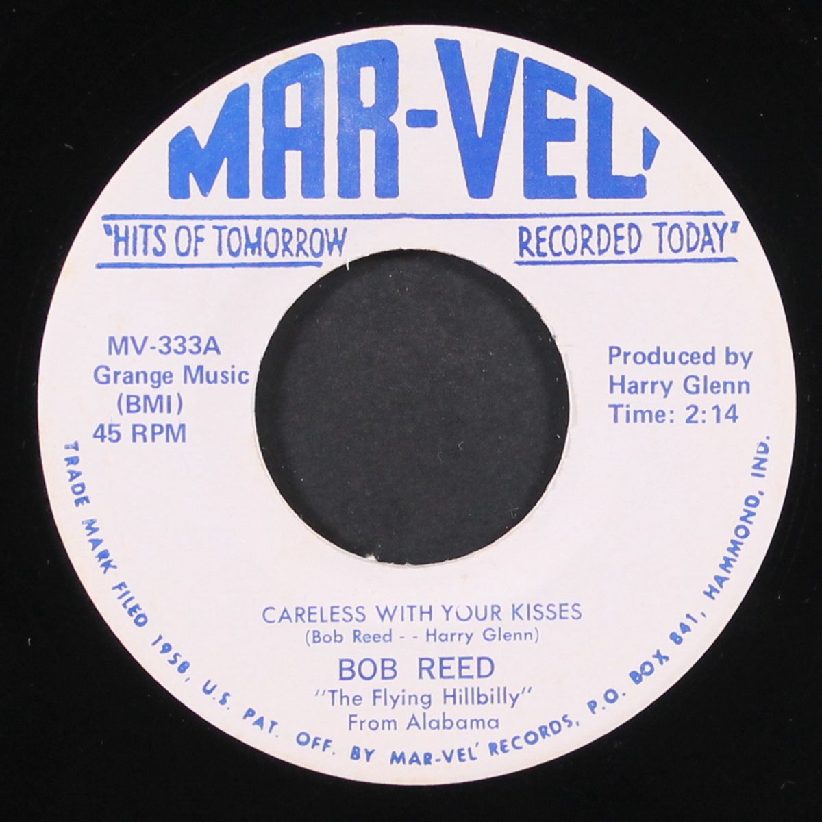 choctaw boogie / careless with your kisses by BOB REED