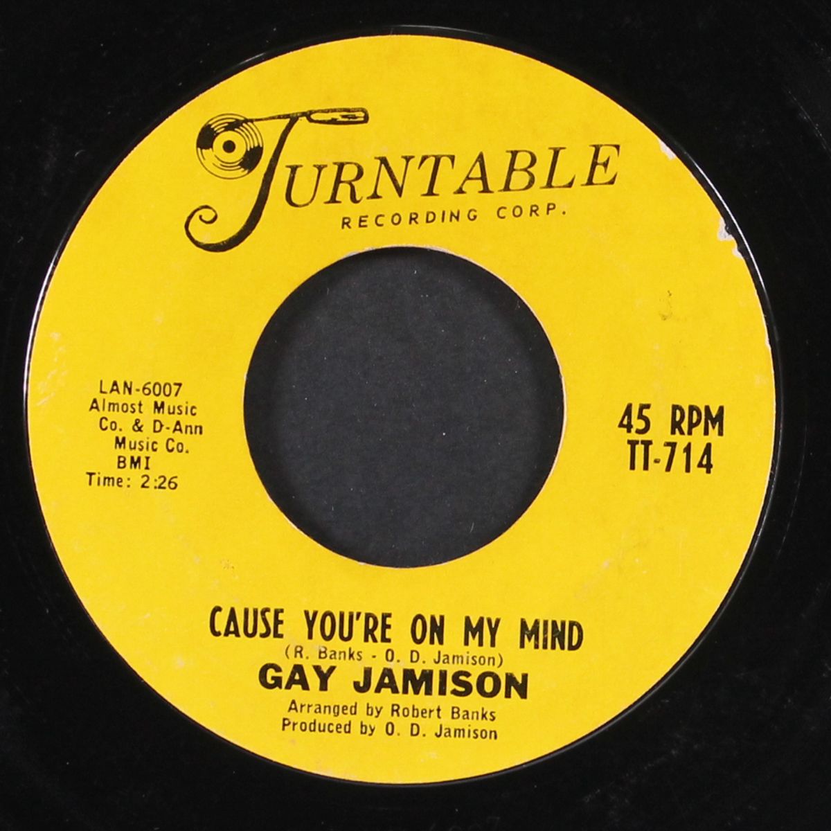 stay another day / cause you're on my mind by GAY JAMISON