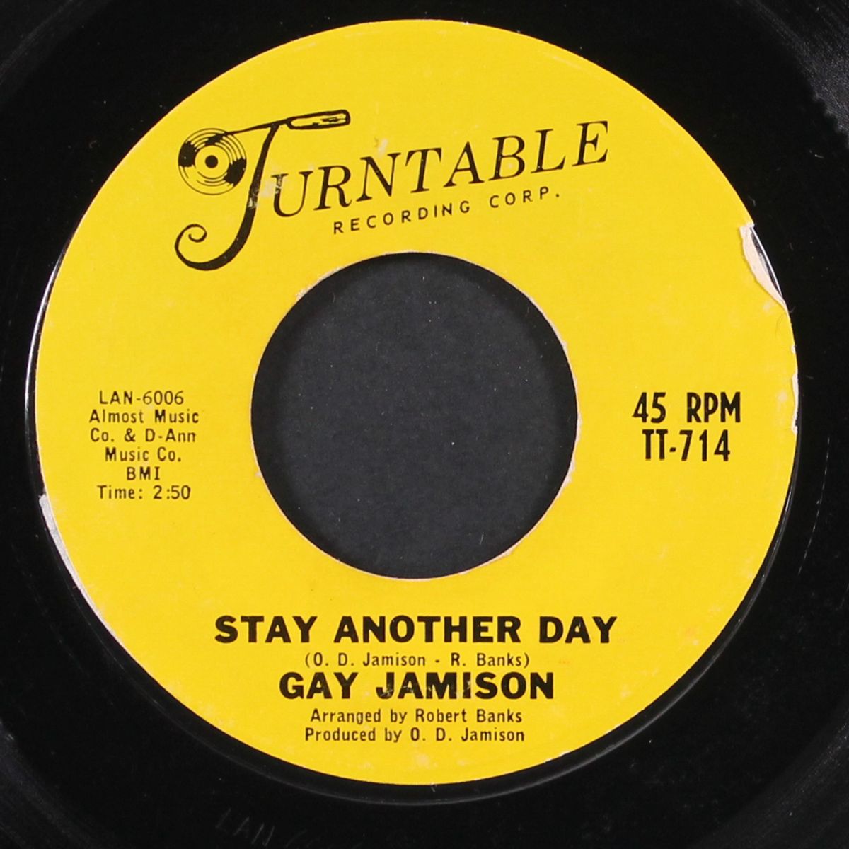 stay another day / cause you're on my mind by GAY JAMISON