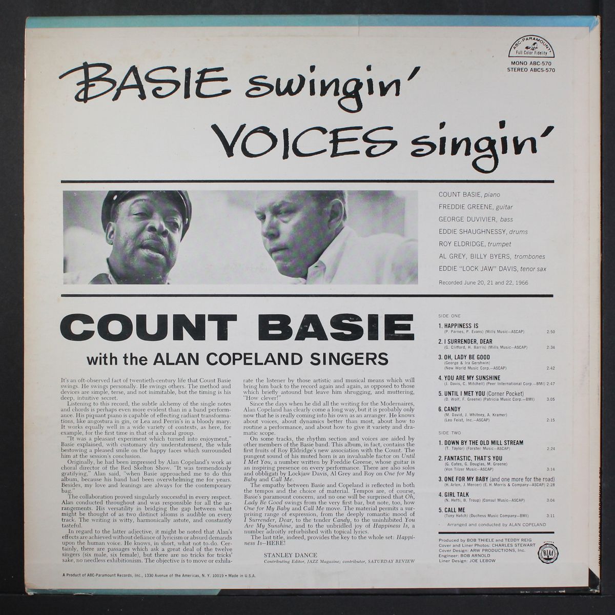 basie swingin' voices singin' by COUNT BASIE