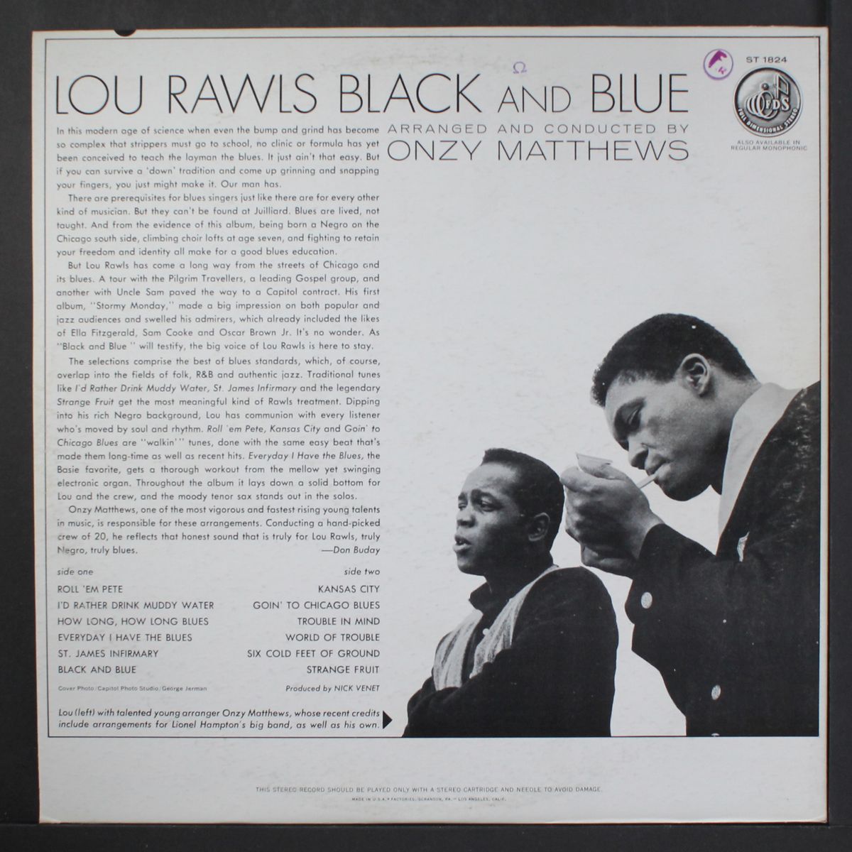black and blue by LOU RAWLS