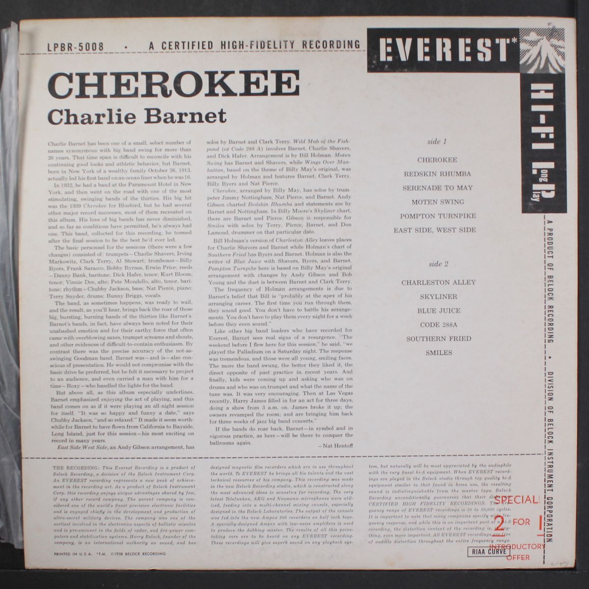 cherokee by CHARLIE BARNET
