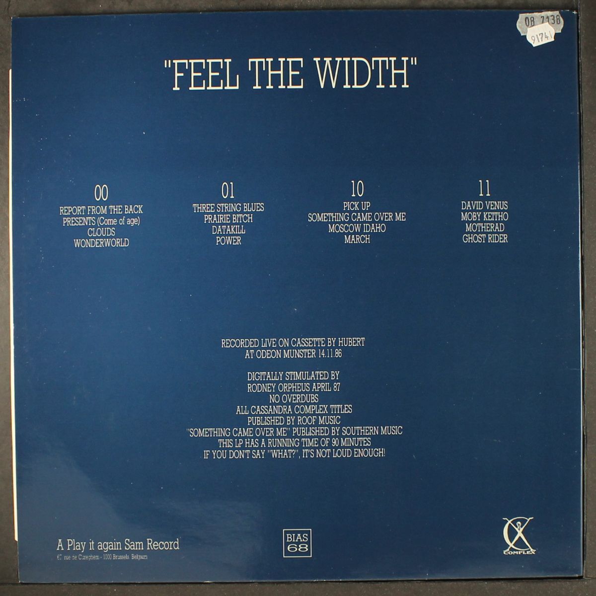 feel the width by CASSANDRA COMPLEX