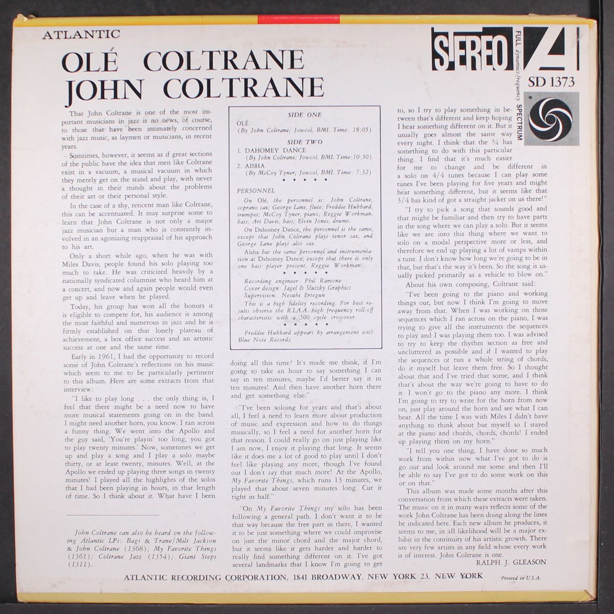 ole' by JOHN COLTRANE