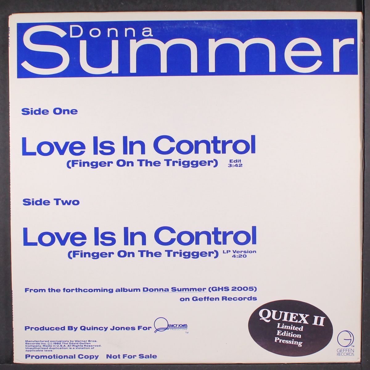 love is in control / short by DONNA SUMMER