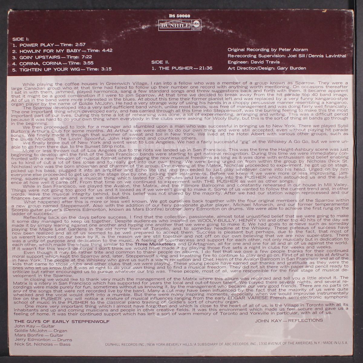 early steppenwolf by STEPPENWOLF