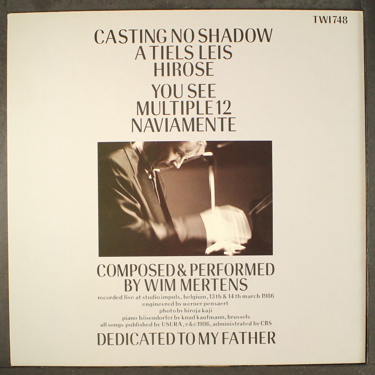 a man of no fortune & with a name to come by WIM MERTENS