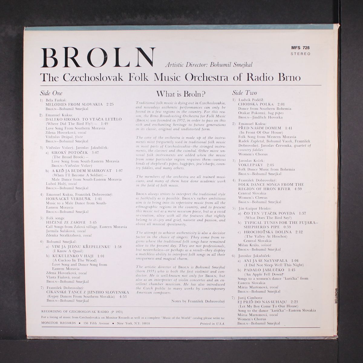 broln - songs & dances from moravia by FOLK MUSIC ORCHESTRA OF RADI BRNO