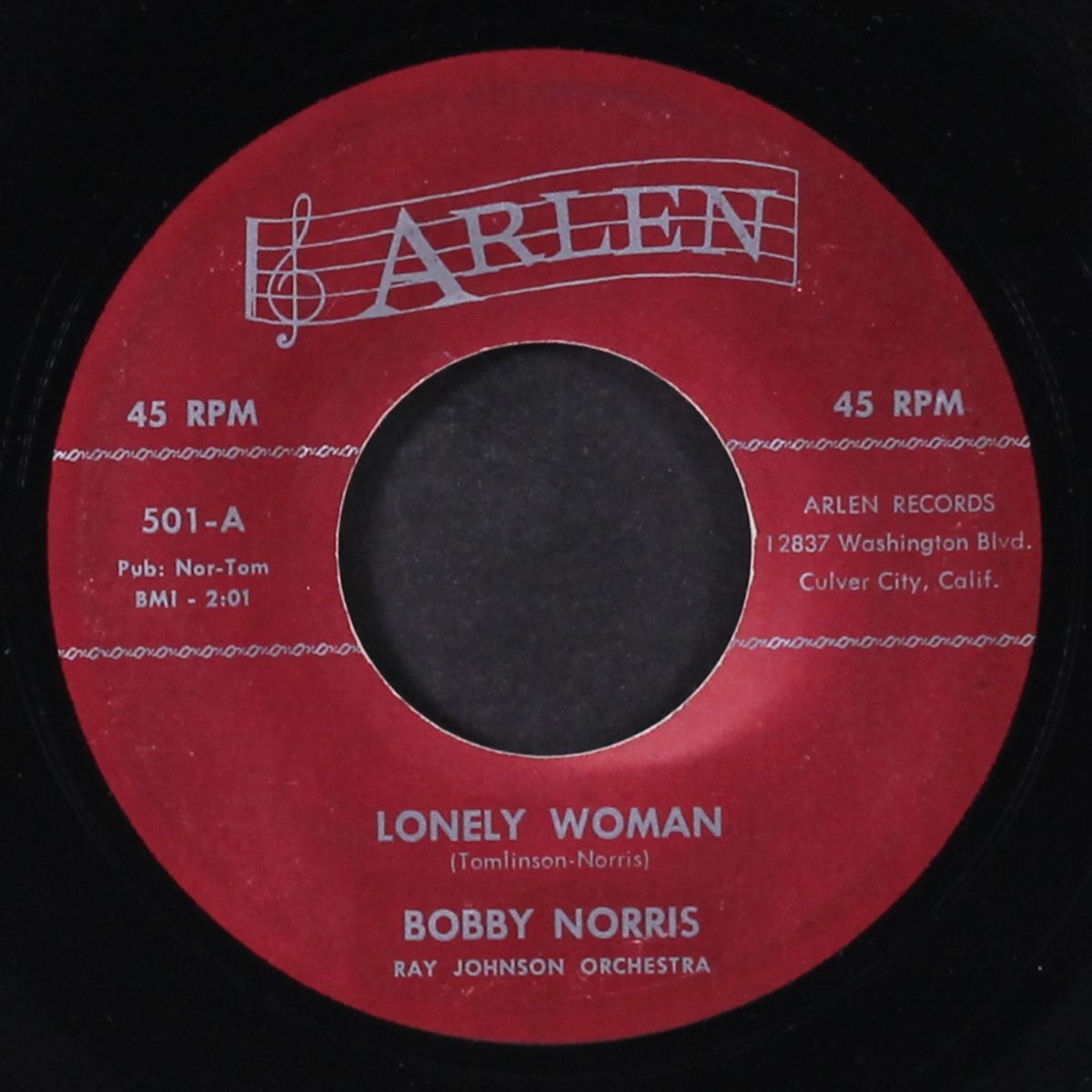 ain't gonna cry no more / lonely woman by BOBBY NORRIS