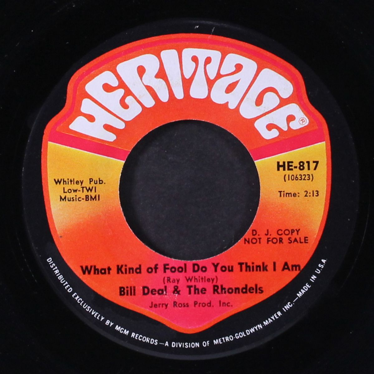 what kind of fool do you think i am by BILL DEAL & RHONDELS
