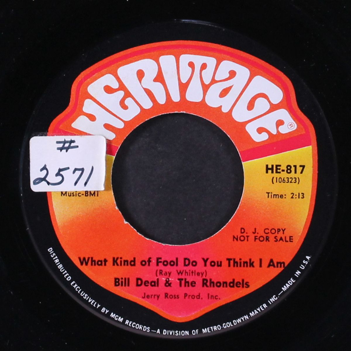 what kind of fool do you think i am by BILL DEAL & RHONDELS