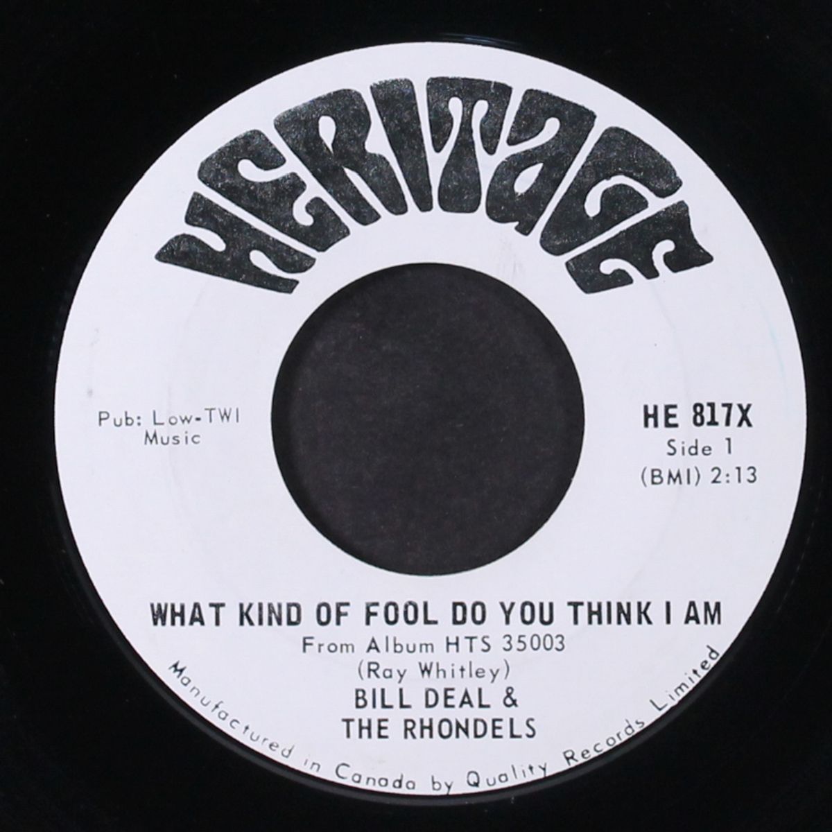 what kind of fool do you think i am by BILL DEAL & RHONDELS