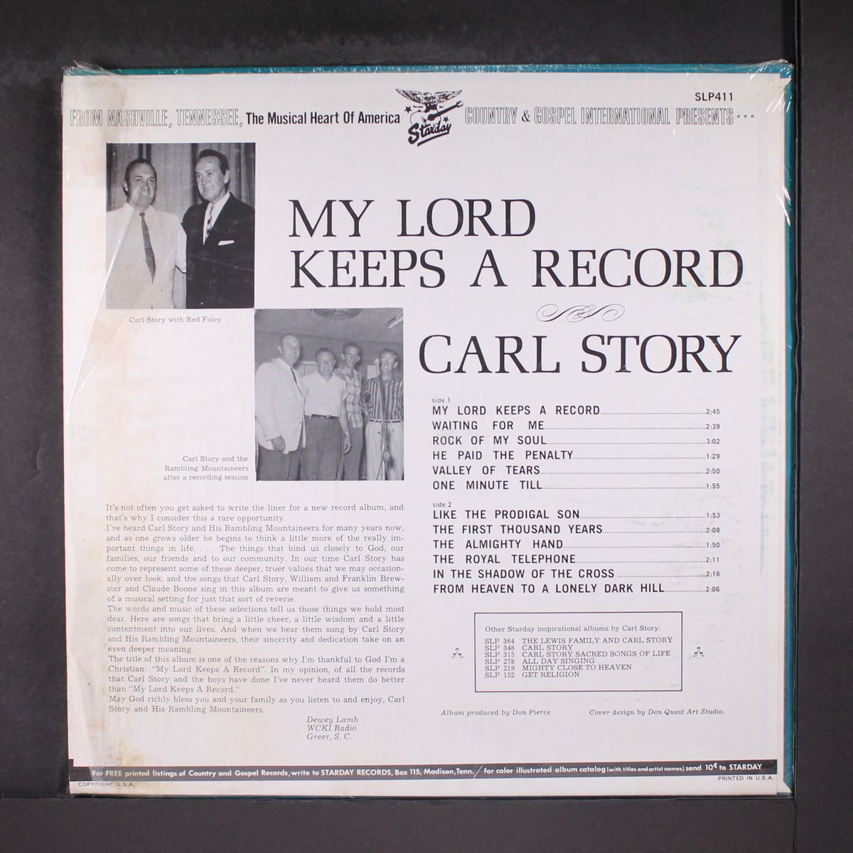my lord keeps a record by CARL STORY