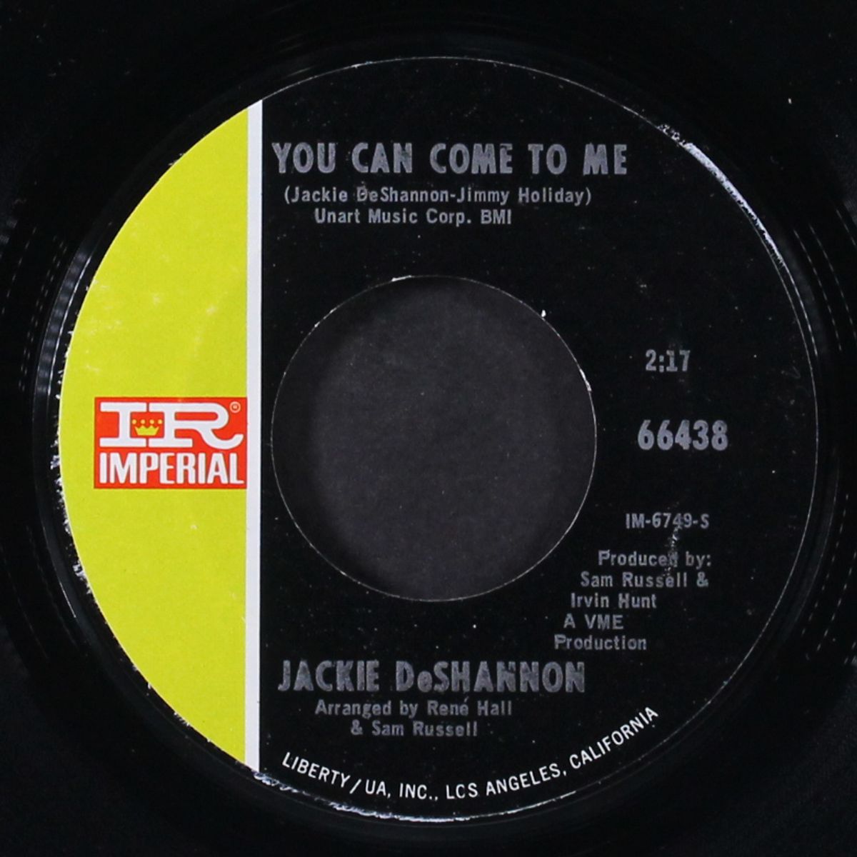 brighton hill / you can come to me by JACKIE DE SHANNON