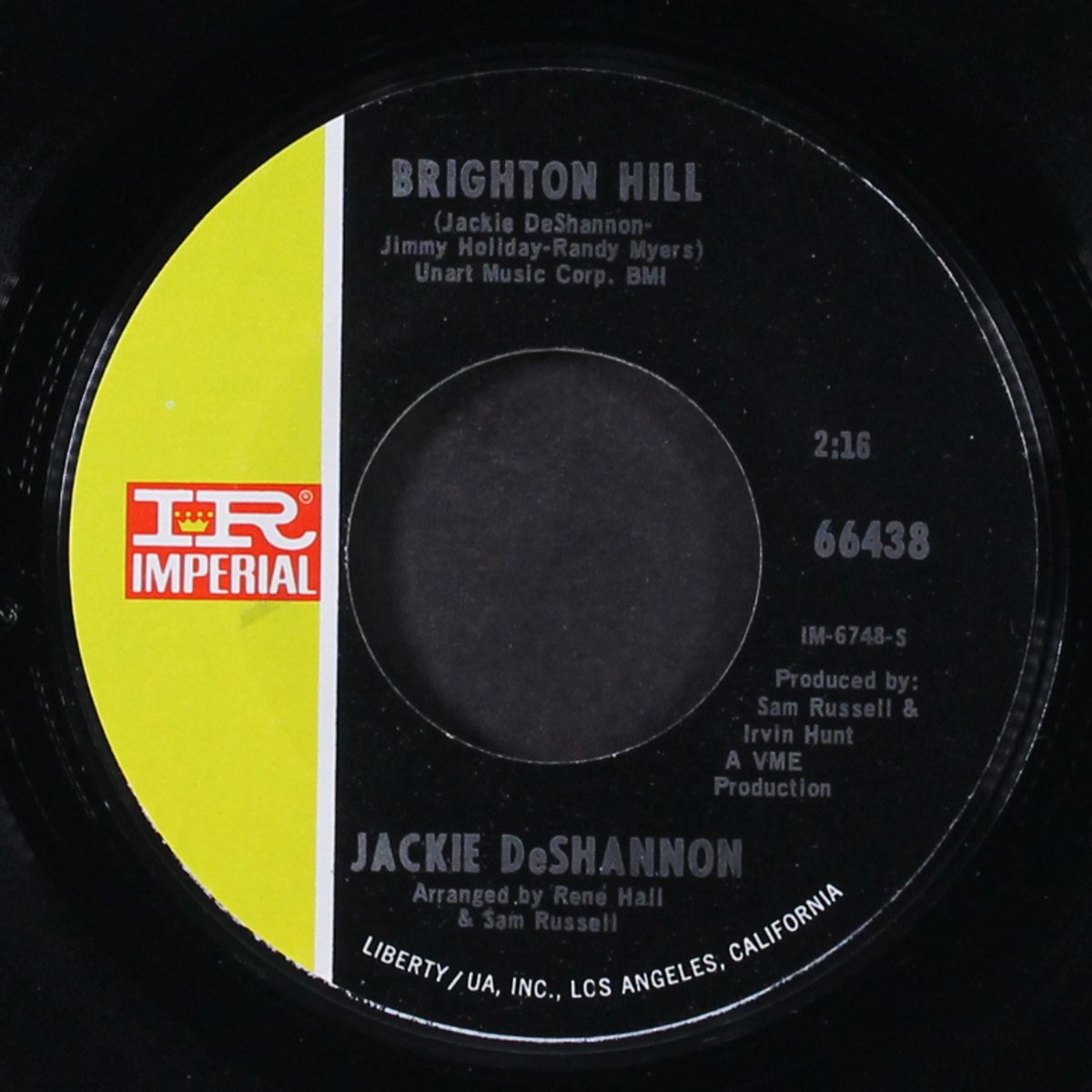 brighton hill / you can come to me by JACKIE DE SHANNON
