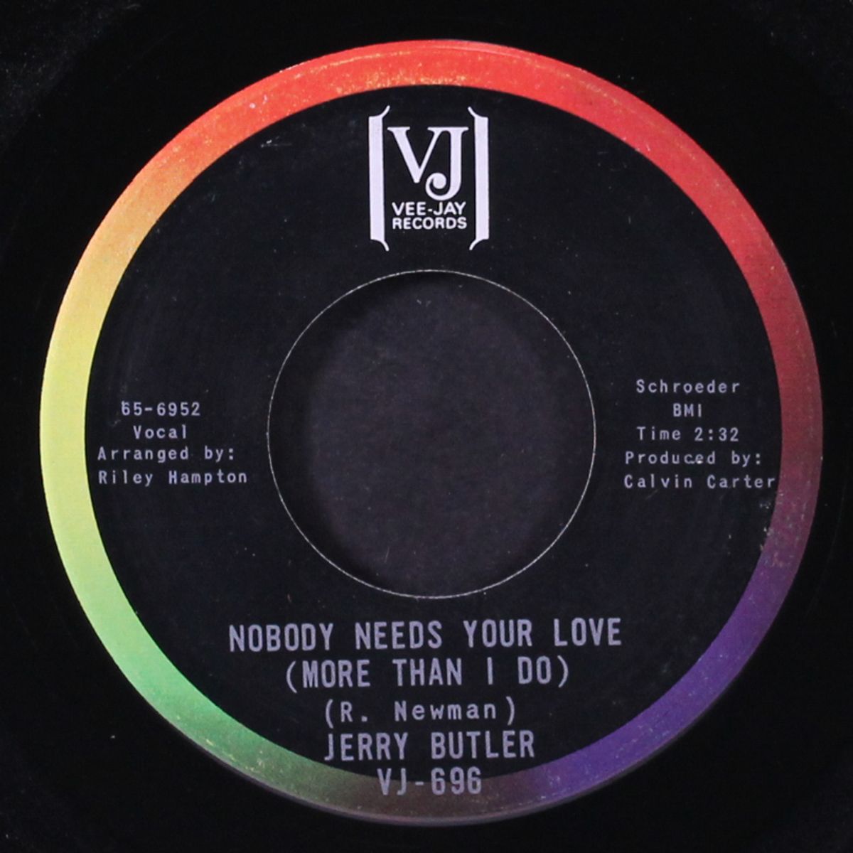 nobody needs your love (more than i do) by JERRY BUTLER