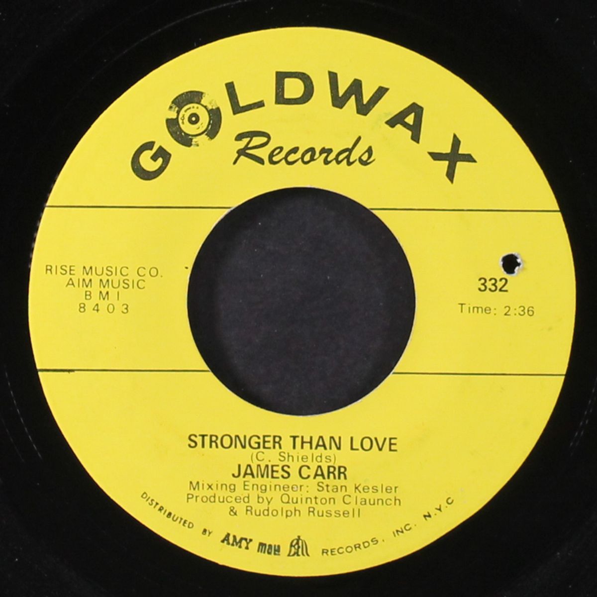a man needs a woman / stronger than love by JAMES CARR