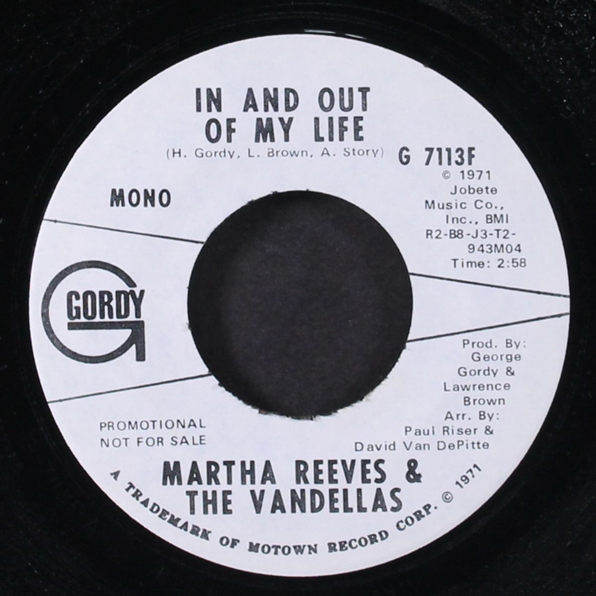 in and out of my life / mono by MARTHA REEVES & VANDELLAS