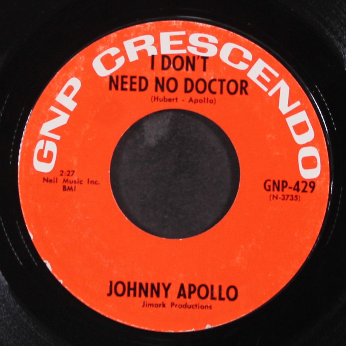 i don't need no doctor / good good woman by JOHNNY APOLLO