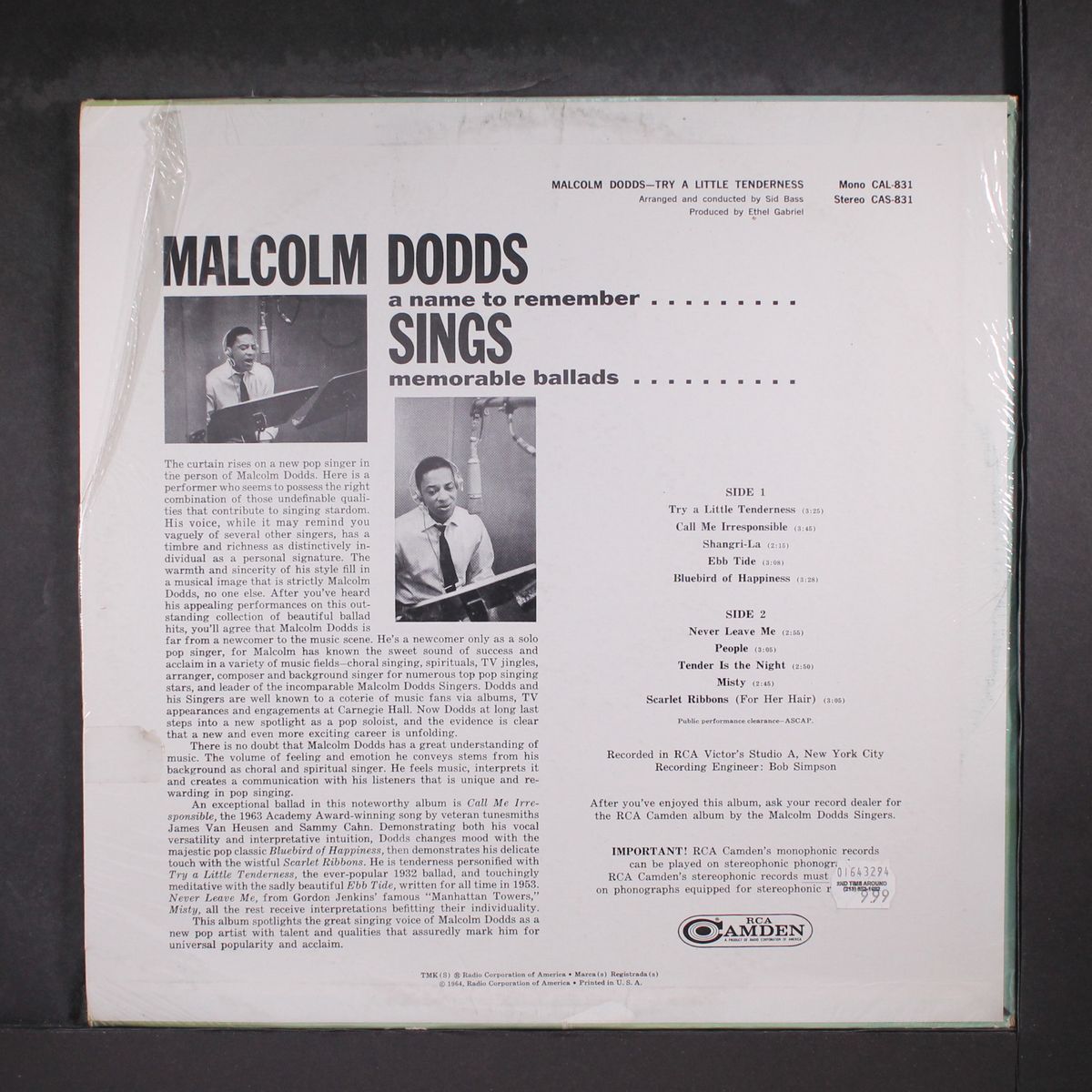 try a little tenderness by MALCOLM DODDS