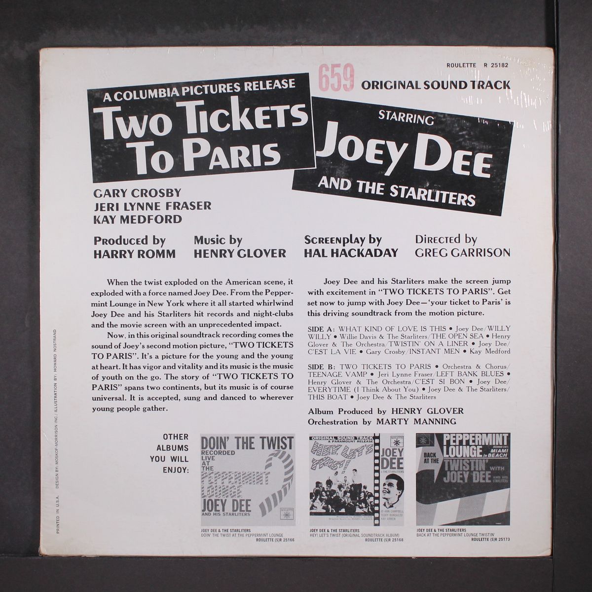 two tickets to paris soundtrack by JOEY DEE & STARLITERS
