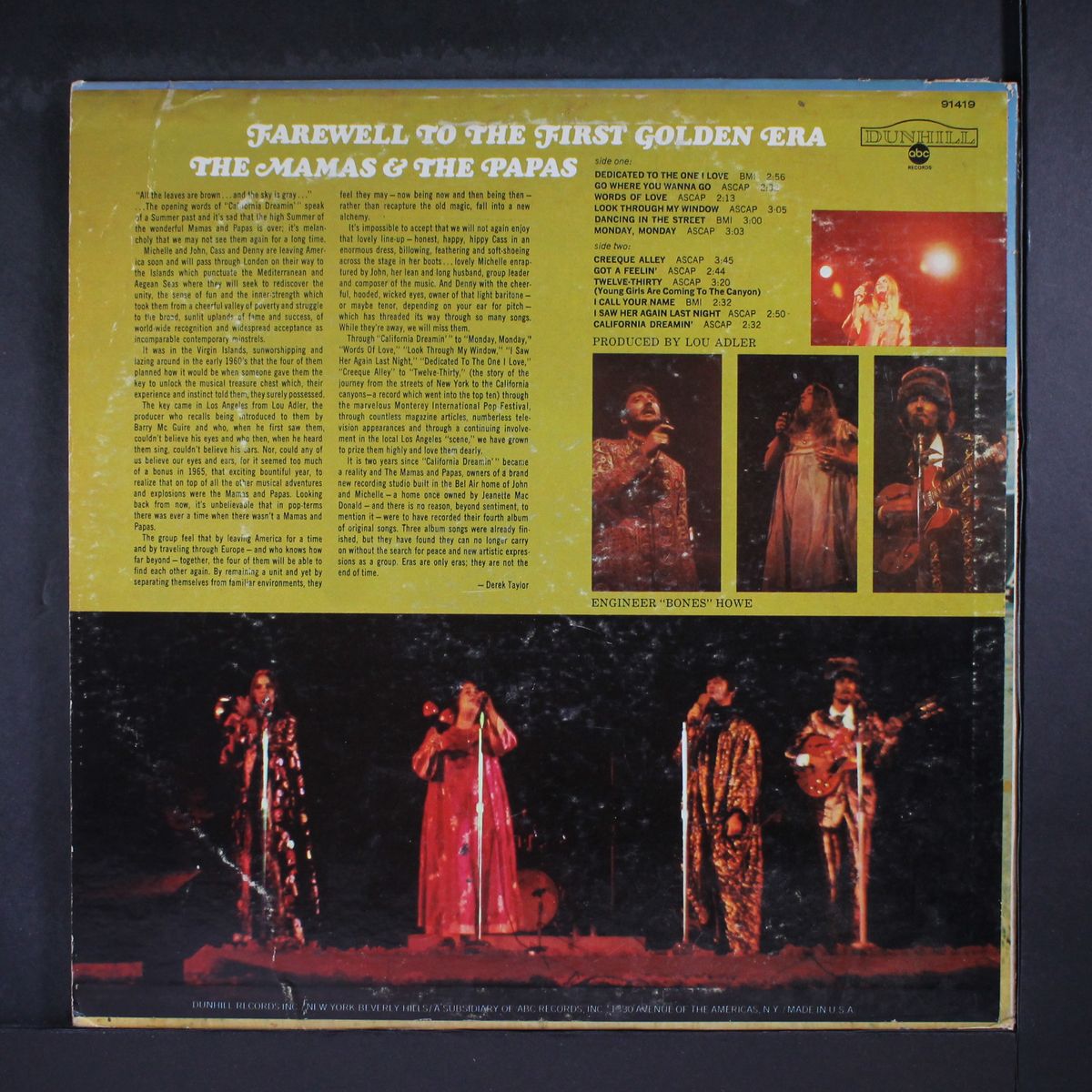 farewell to the first golden era by MAMAS & PAPAS