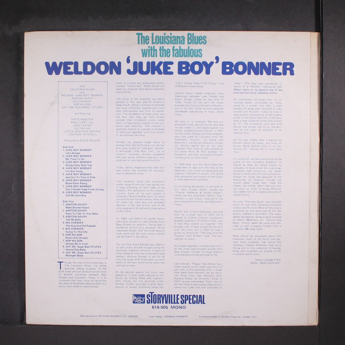 in person by WELDON "JUKE BOY" BONNER