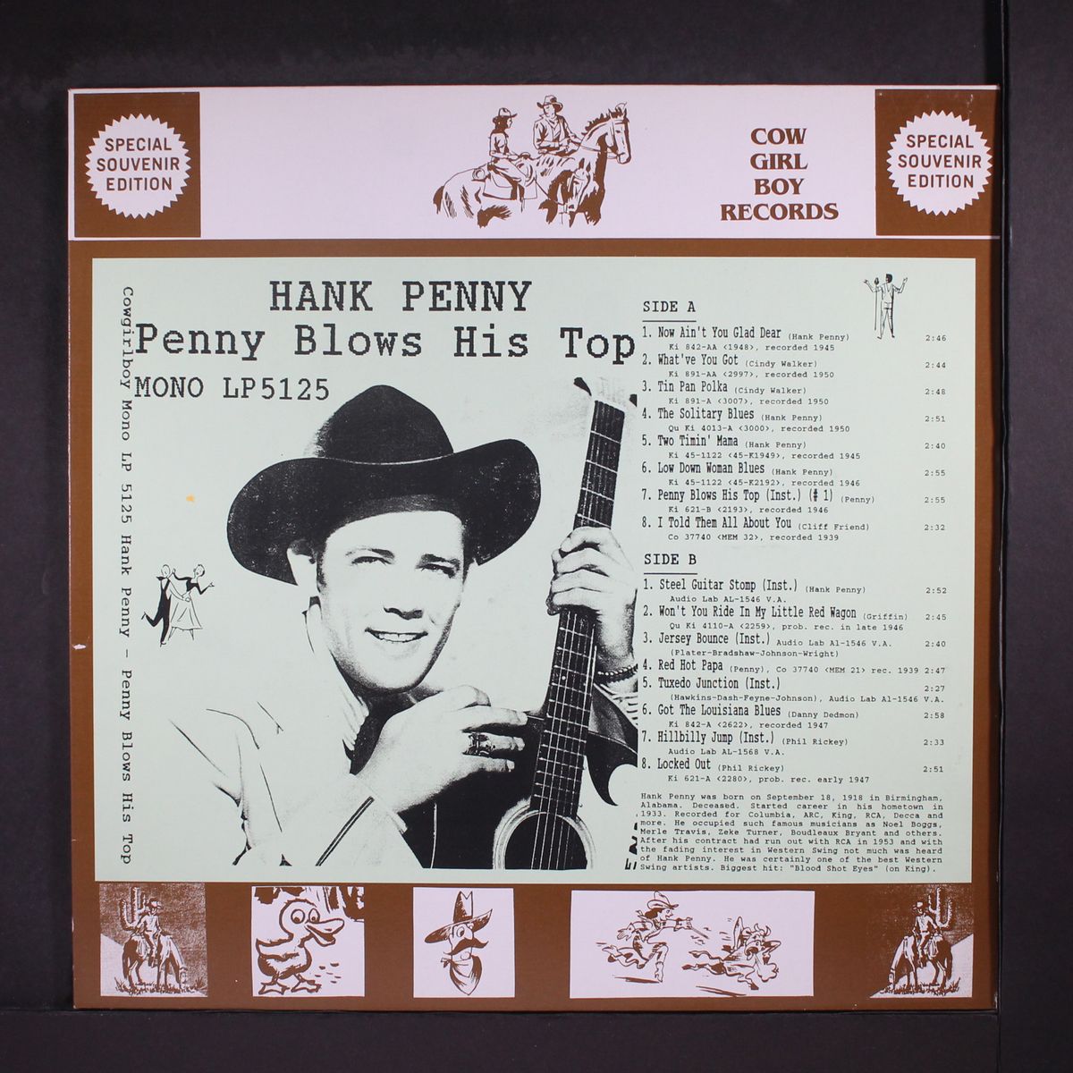 penny blows his top by HANK PENNY