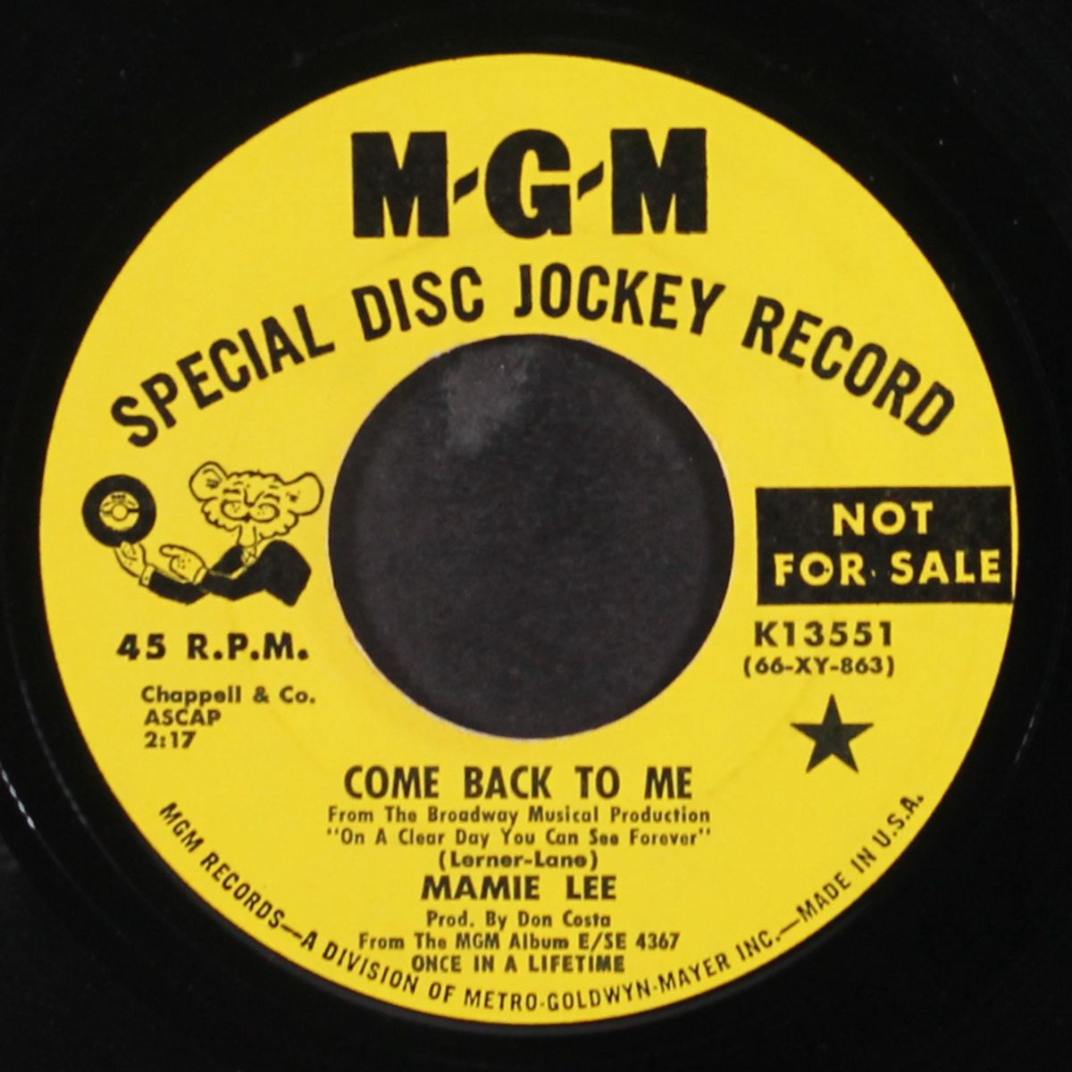 come back to me / my funny valentine by MAMIE LEE