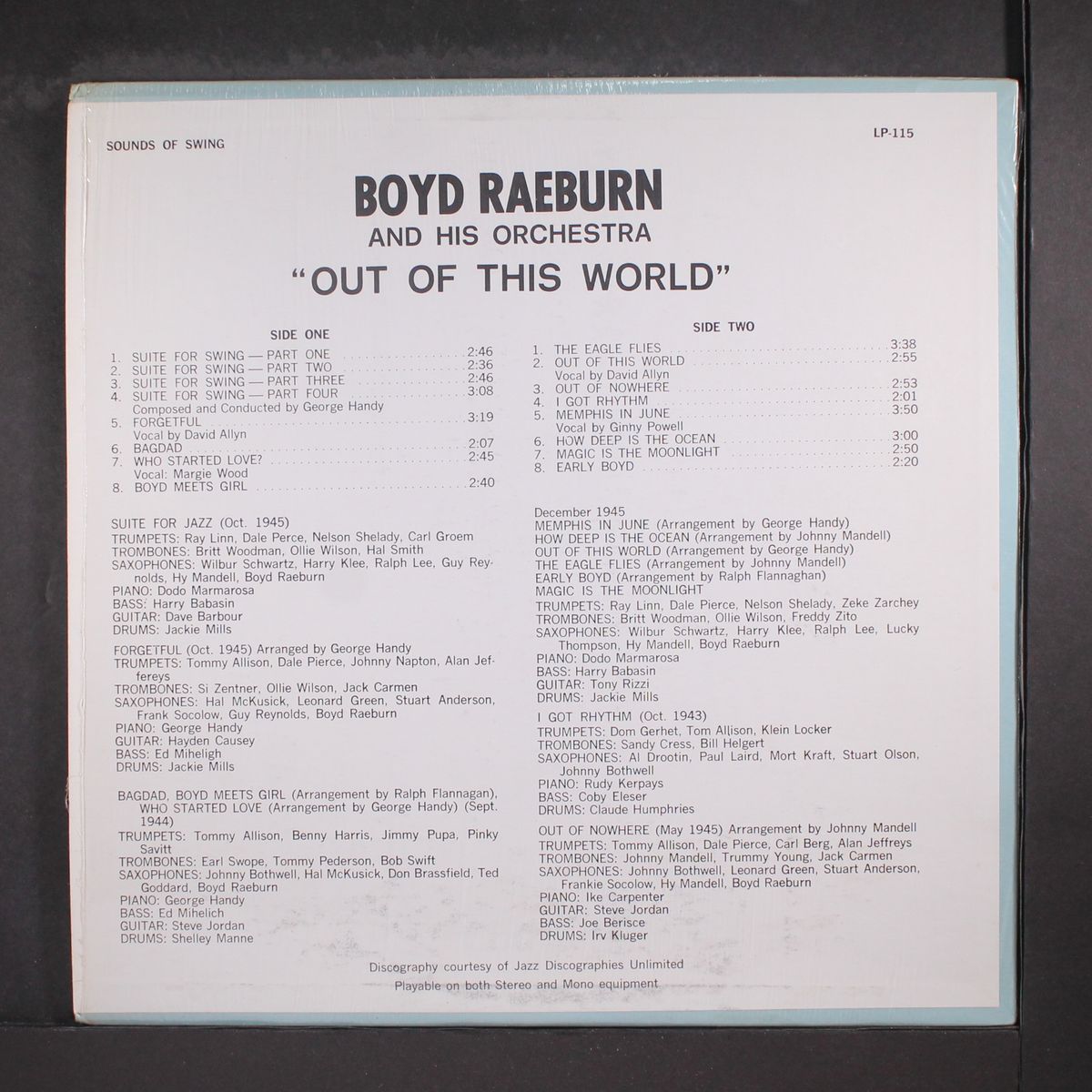 out of this world by BOYD RAEBURN