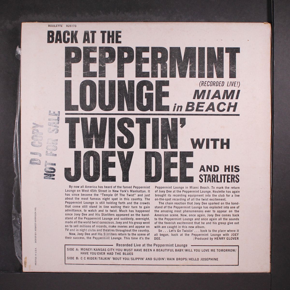 back at the peppermint lounge: twistin' with joey dee & starliters by JOEY DEE & STARLITERS