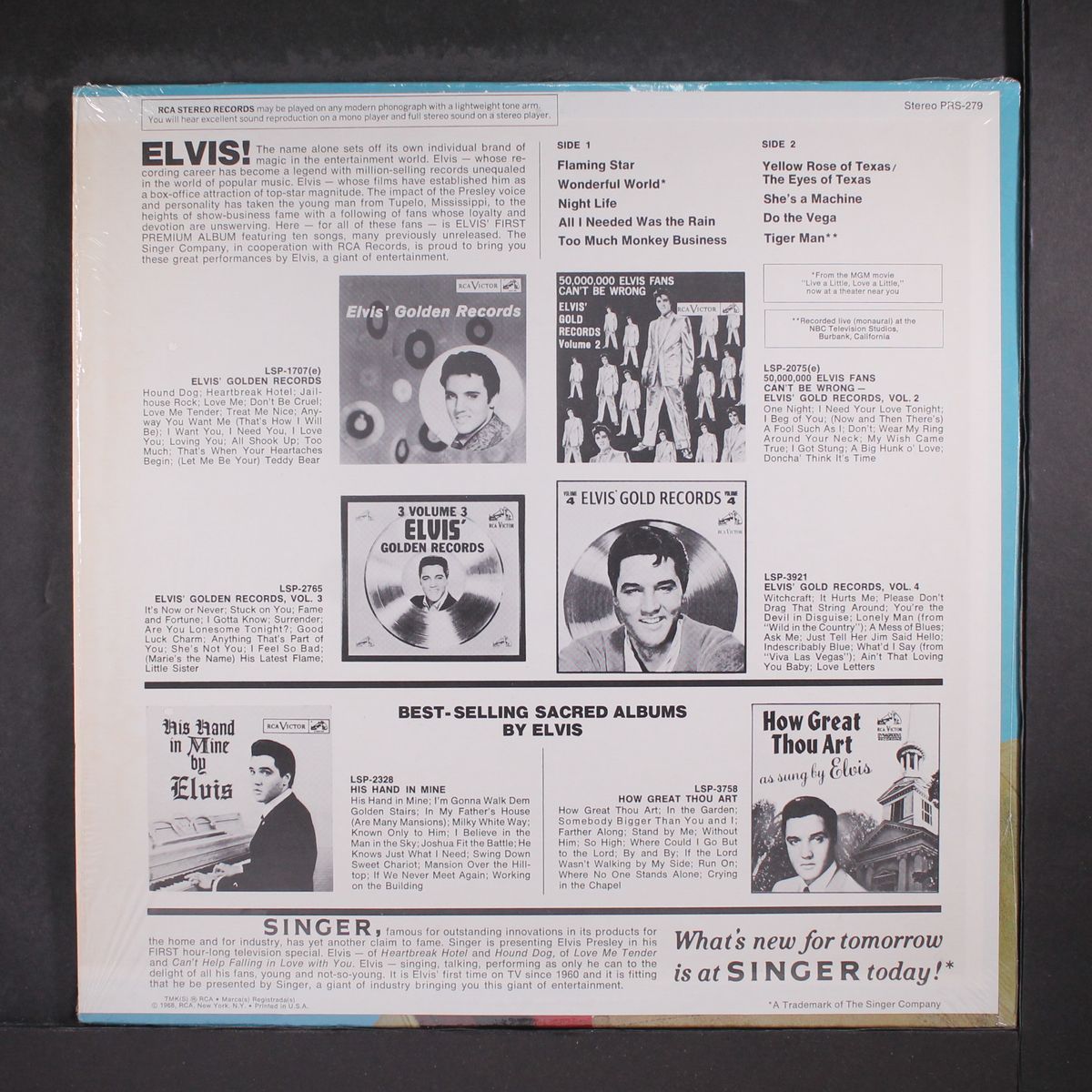 singer presents flaming star and others by ELVIS PRESLEY