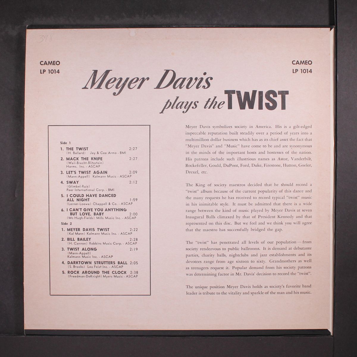 plays the twist by MEYER DAVIS