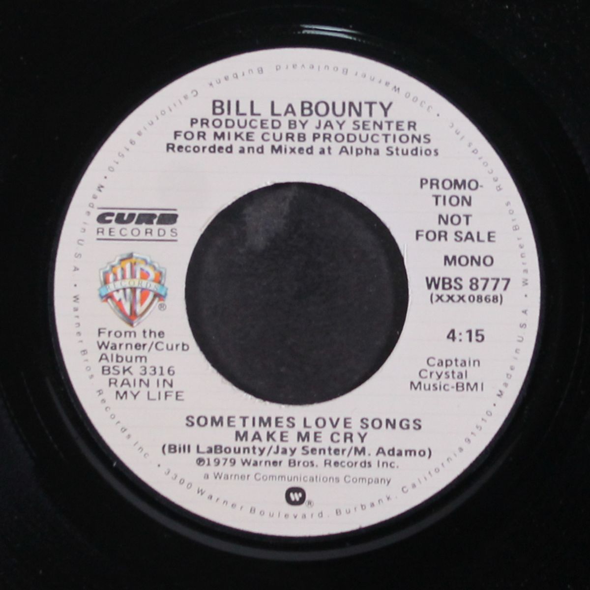 sometimes love songs make me cry / mono by BILL LABOUNTY
