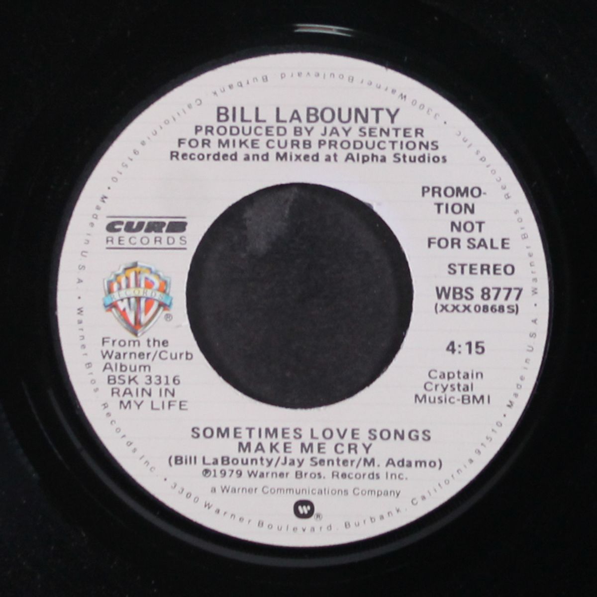 sometimes love songs make me cry / mono by BILL LABOUNTY