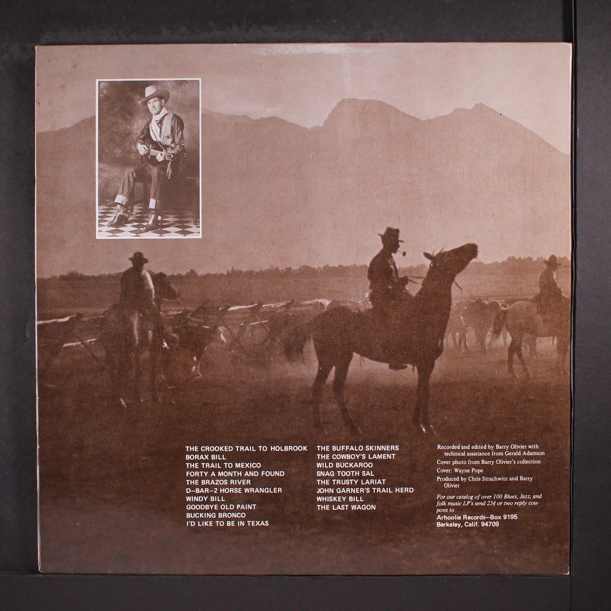 cowboy songs - the crooked trail of holbrook by SLIM CRITCHLOW