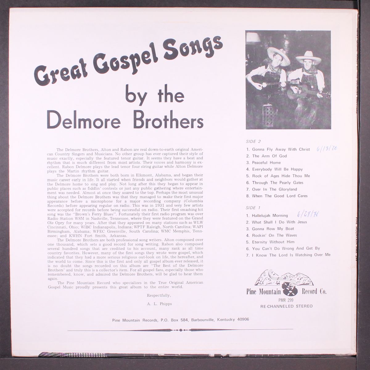 great gospel songs by DELMORE BROTHERS