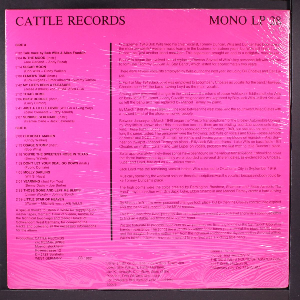 more presto transcriptions by BOB WILLS