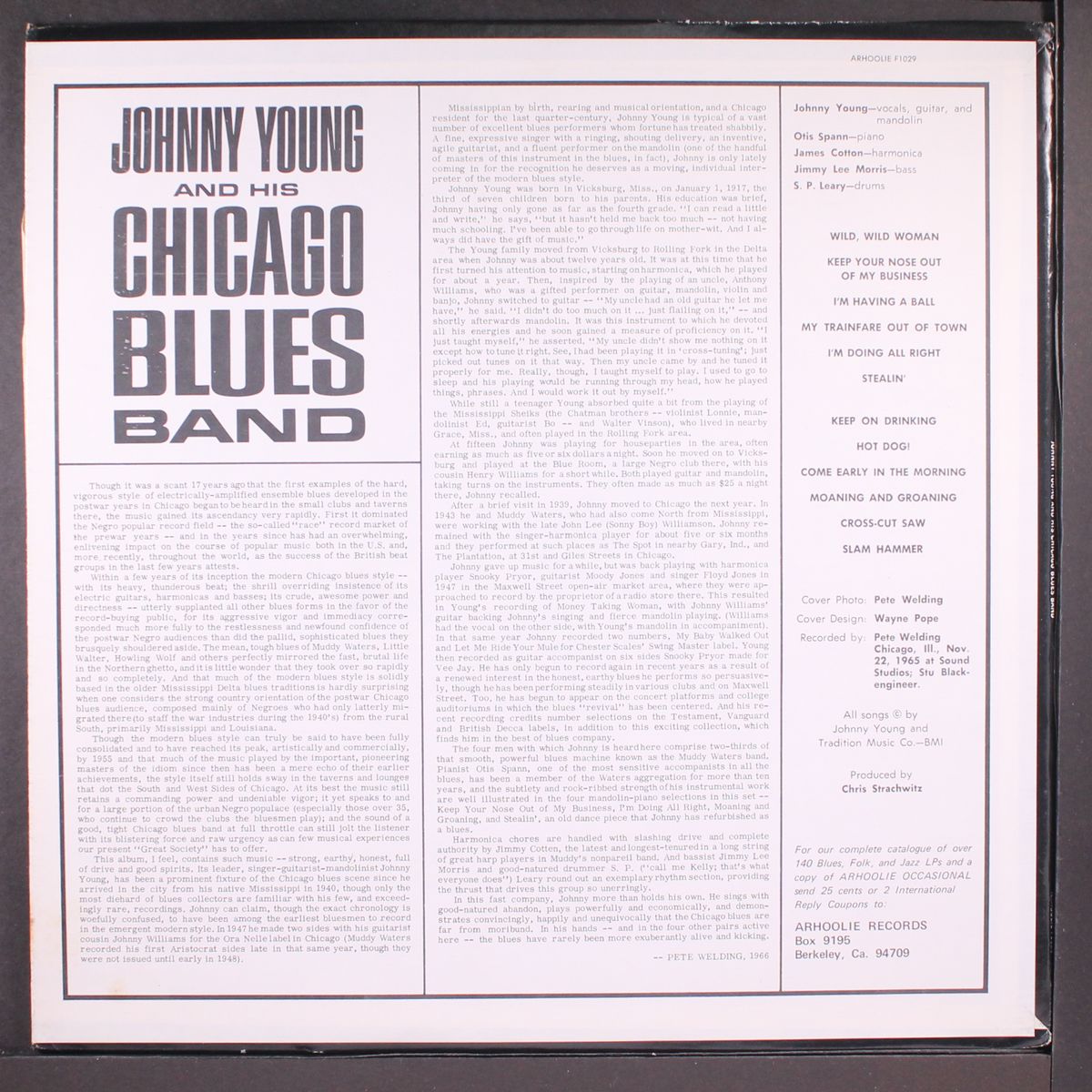 and his chicago blues band by JOHNNY YOUNG & BIG WALTER