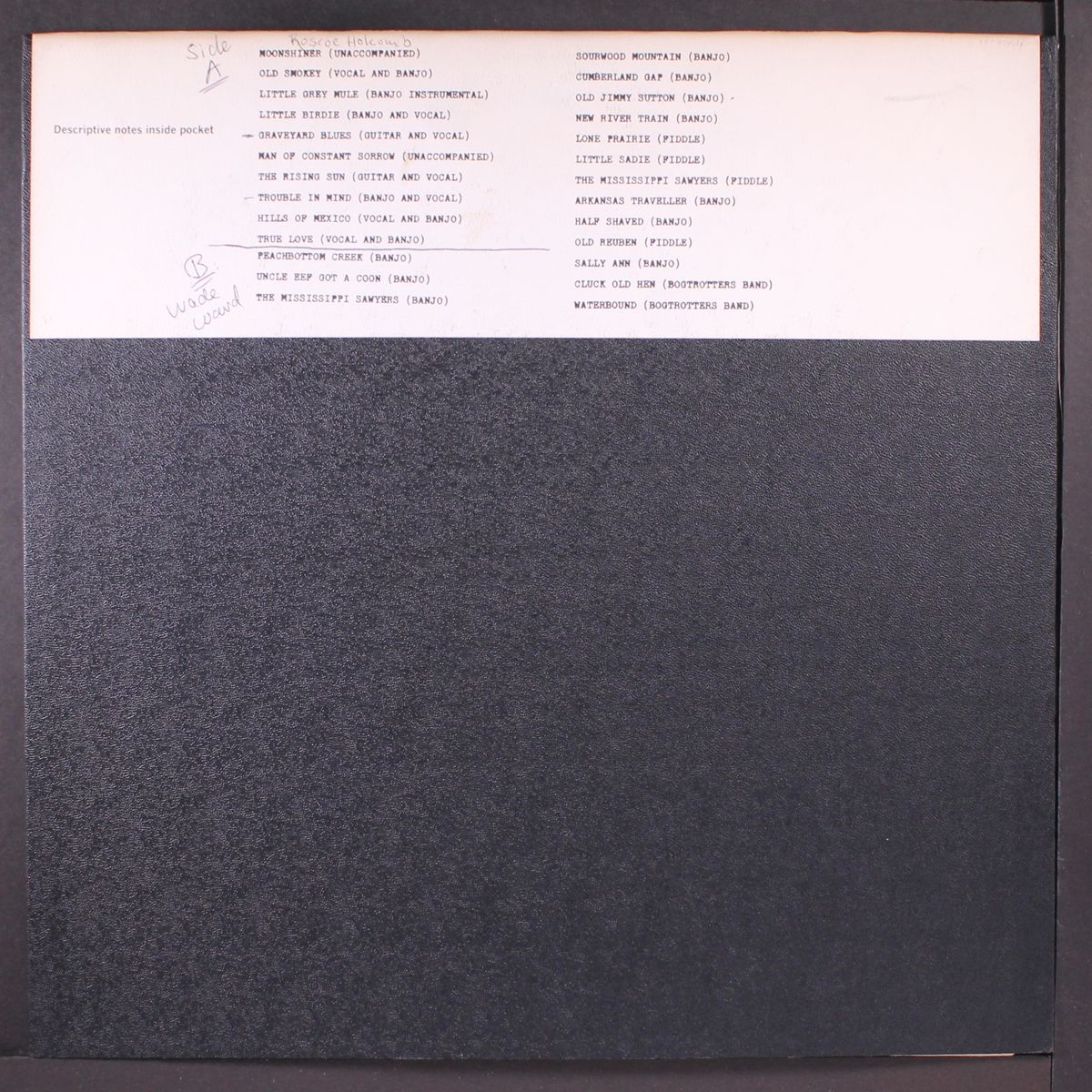 the music of by ROSCOE HOLCOMB & WADE WARD