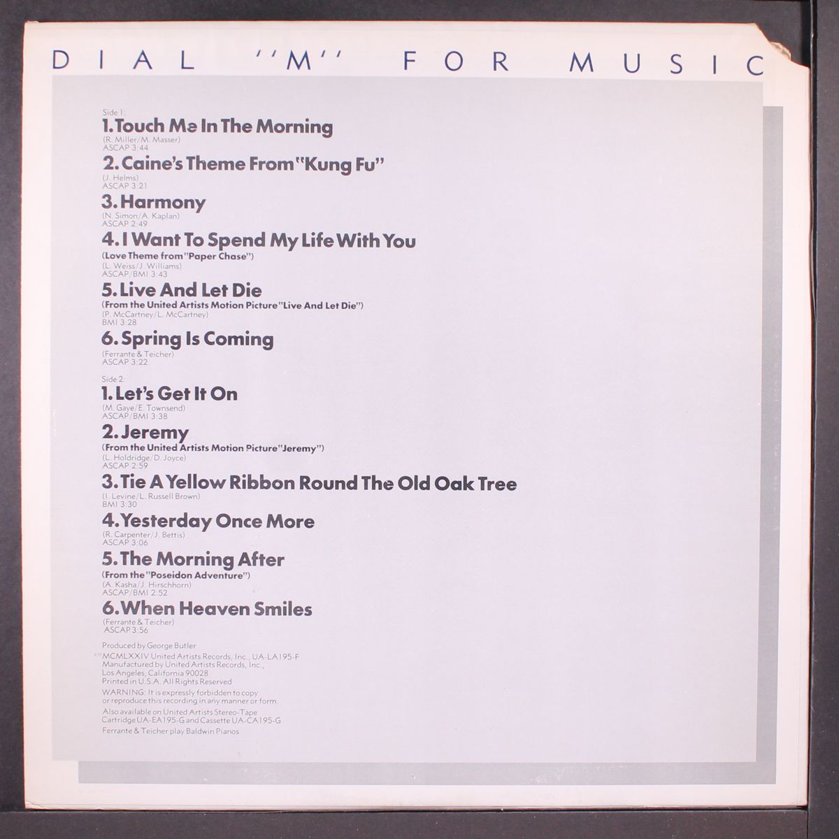 dial m for music by FERRANTE & TEICHER