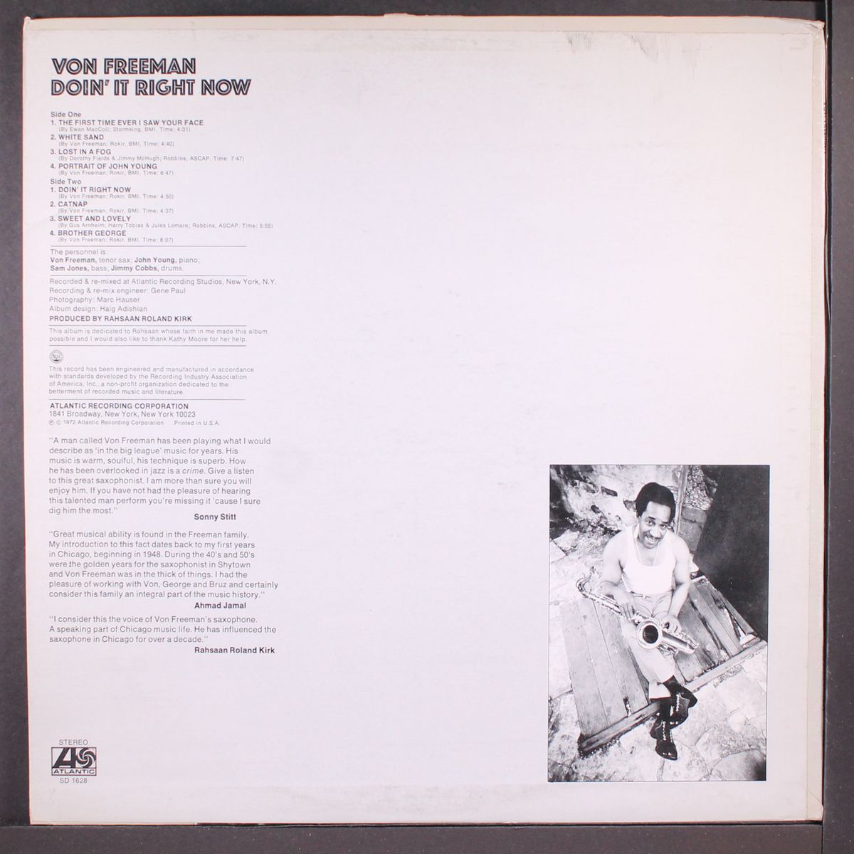 doin' it right now by VON FREEMAN
