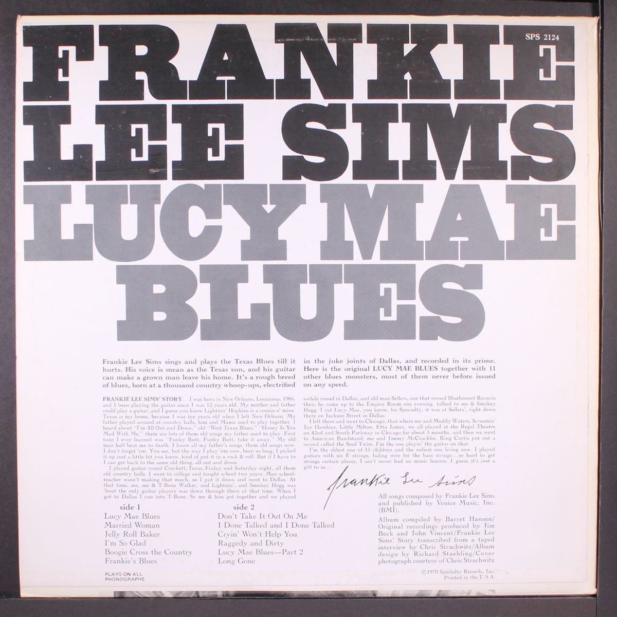 lucy mae blues by FRANKIE LEE SIMS