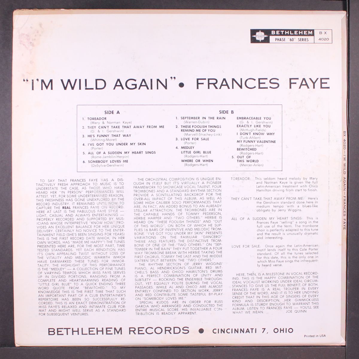 i'm wild again by FRANCES FAYE