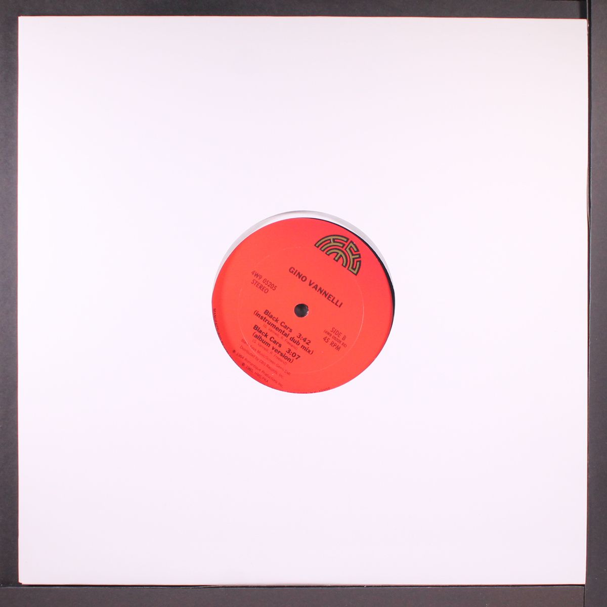 black cars (special dance mix) / instro / album mix by GINO VANNELLI