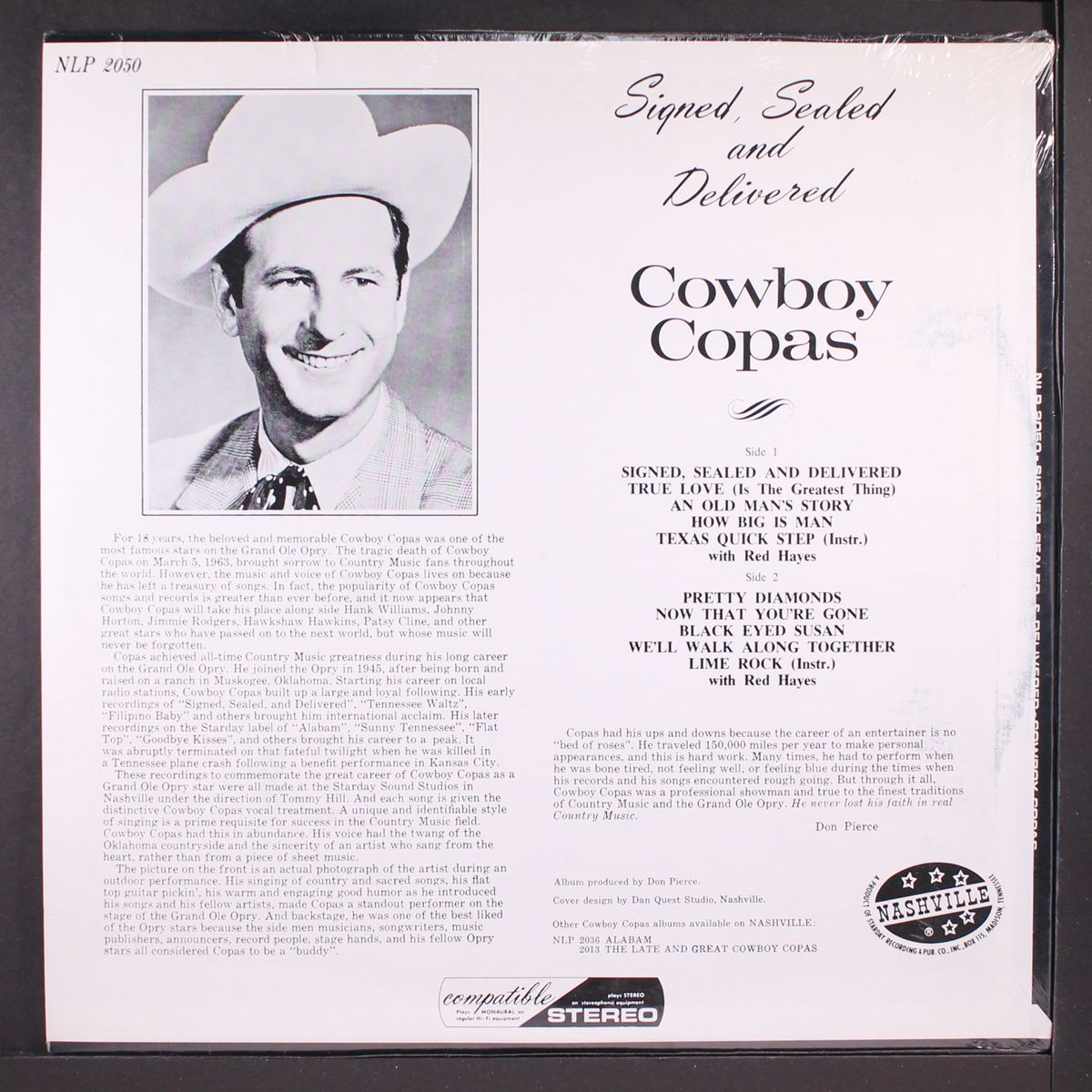 signed, sealed & delivered by COWBOY COPAS