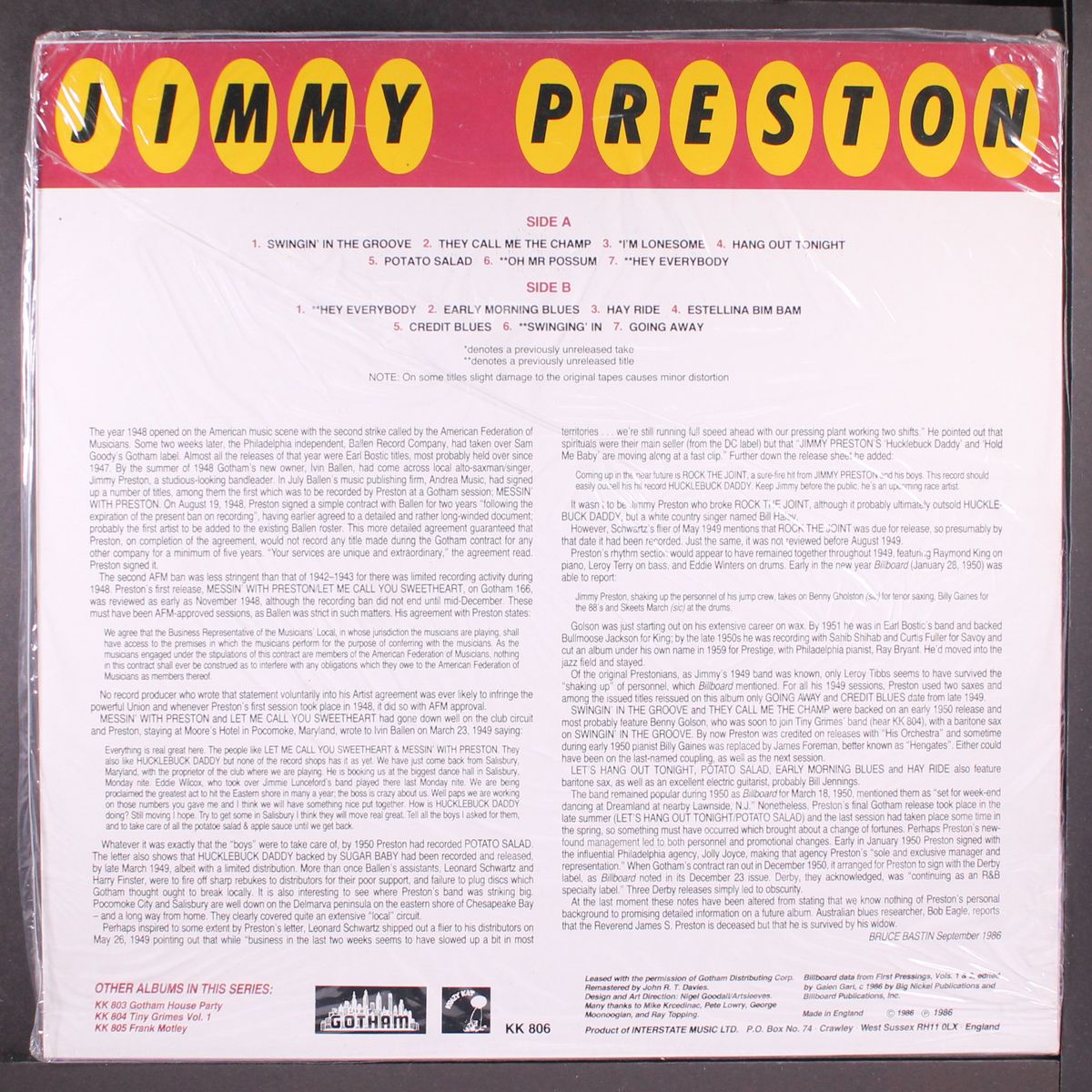 vol. 1 by JIMMY PRESTON