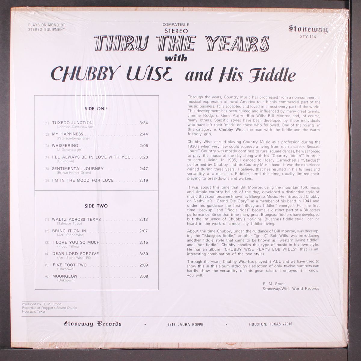 thru the years by CHUBBY WISE