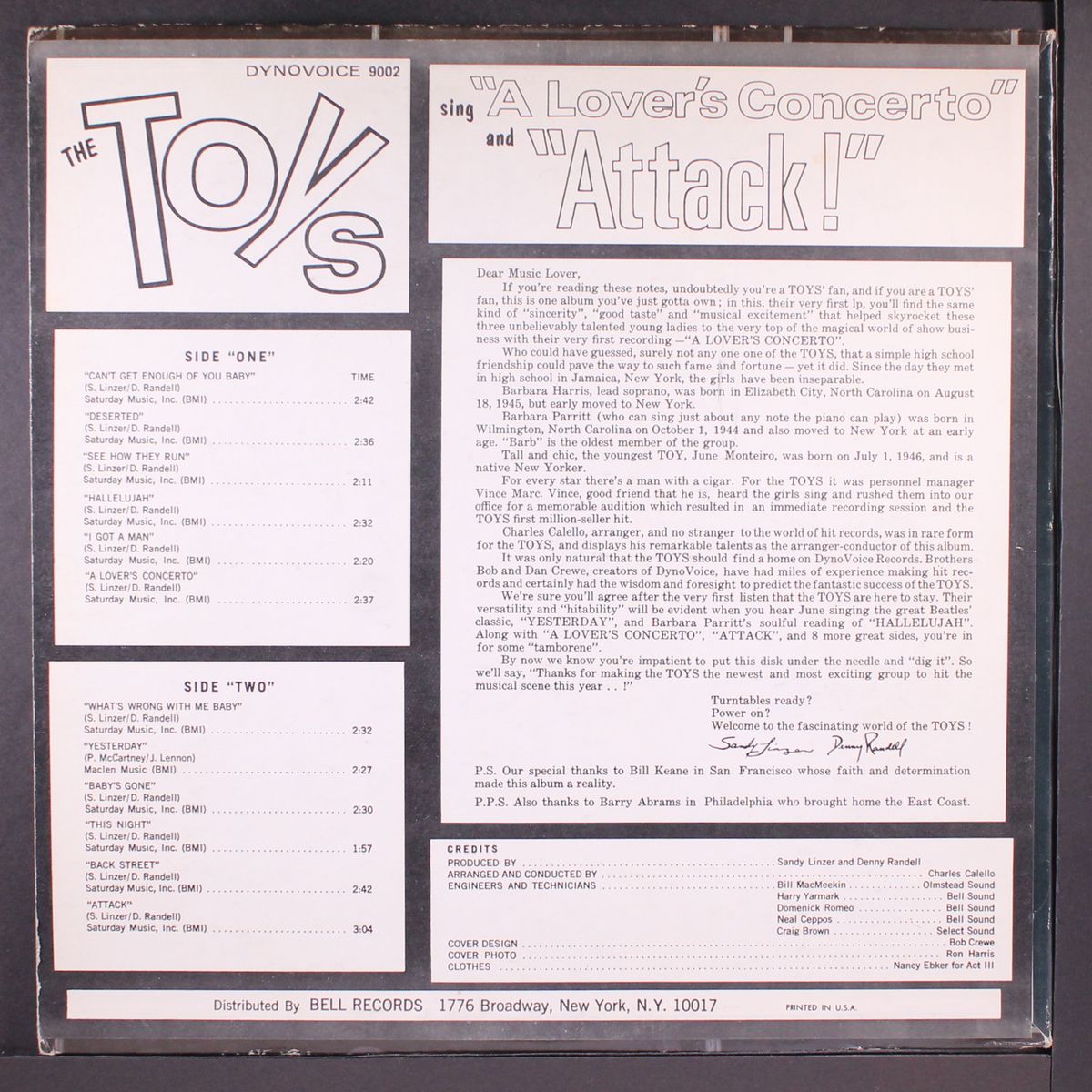 a lover's concerto by TOYS
