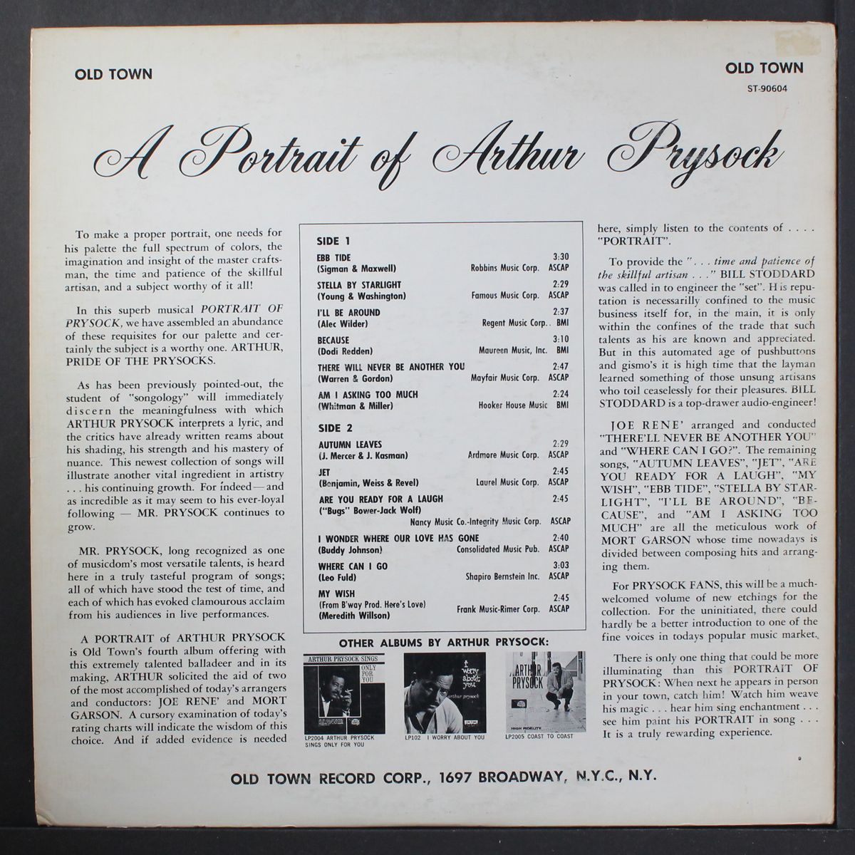 a portrait of by ARTHUR PRYSOCK